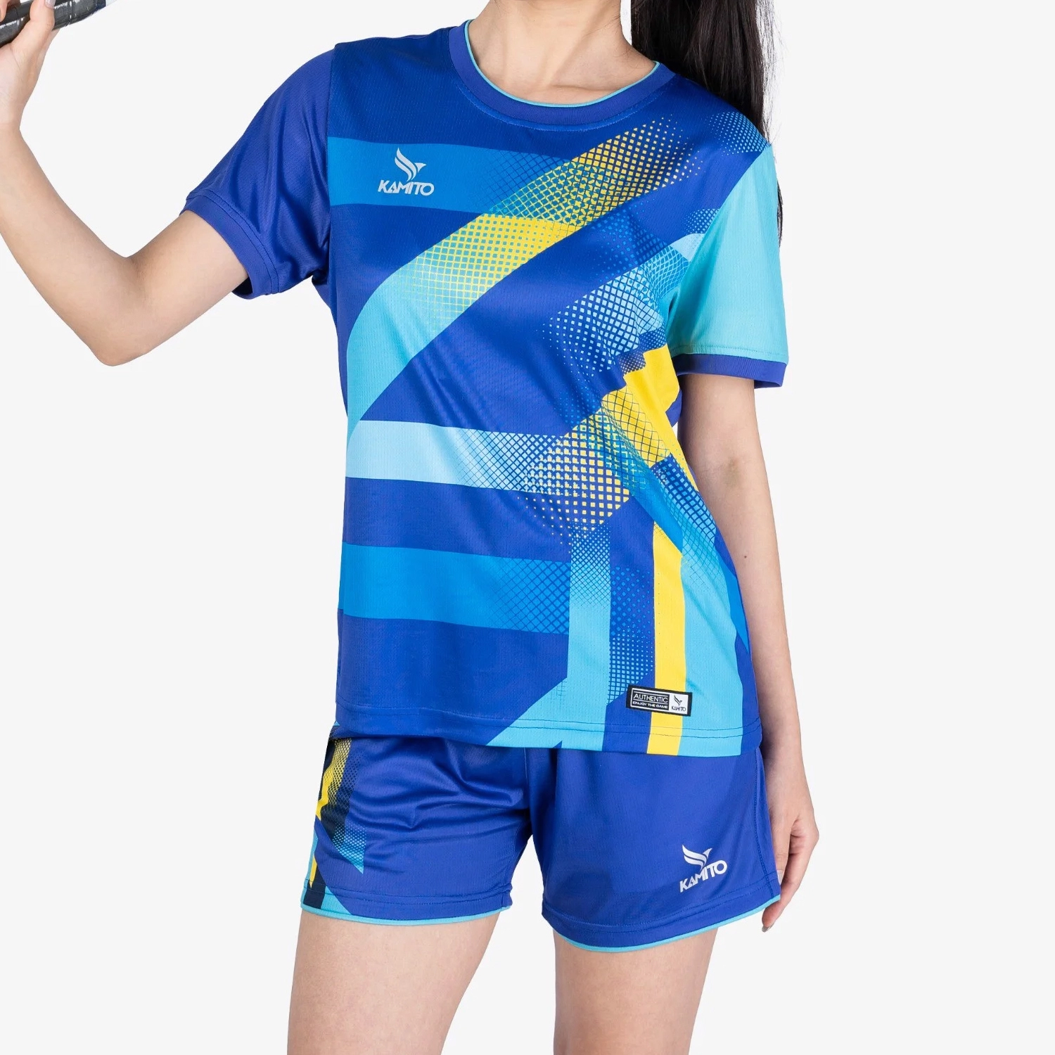 Bộ quần áo cầu lông Kamito Smash nữ - Xanh bích chính hãng