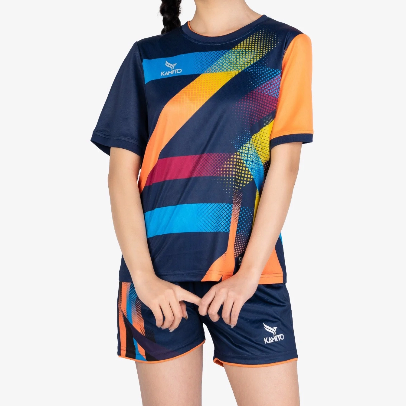 Bộ quần áo cầu lông Kamito Smash nữ - Xanh navy chính hãng