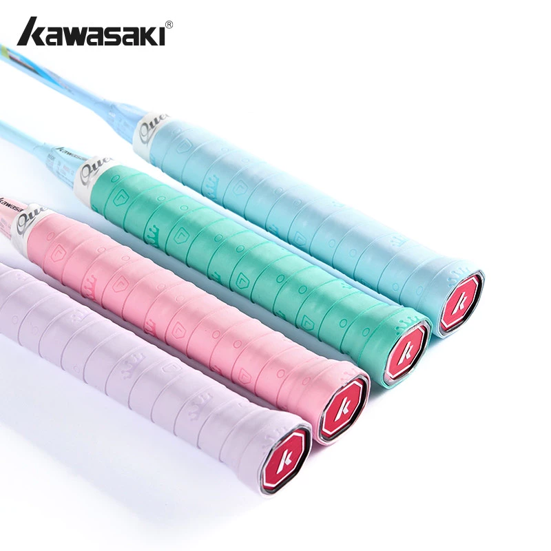 Kawasaki 3 Tay Cầm Cầu Lông Overgrip Tennis Queen Q5 Mềm Tay Keo Bền Hút Mồ Hôi Dây Có Tay Cầm Cao Su